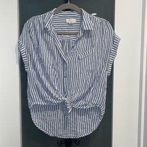 Women stripped button up